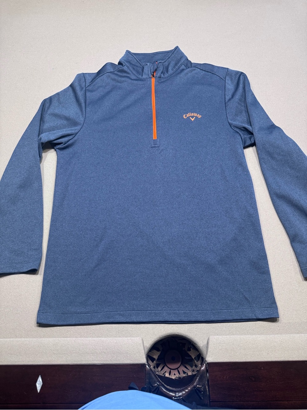 Callaway Men's Navy Blue Golf Quarter-Zip Pullover Sweater
